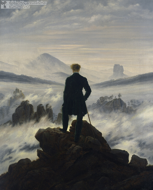 Caspar David Friedrich, <I>Der Wanderer über dem Nebelmeer</i> (um 1818)